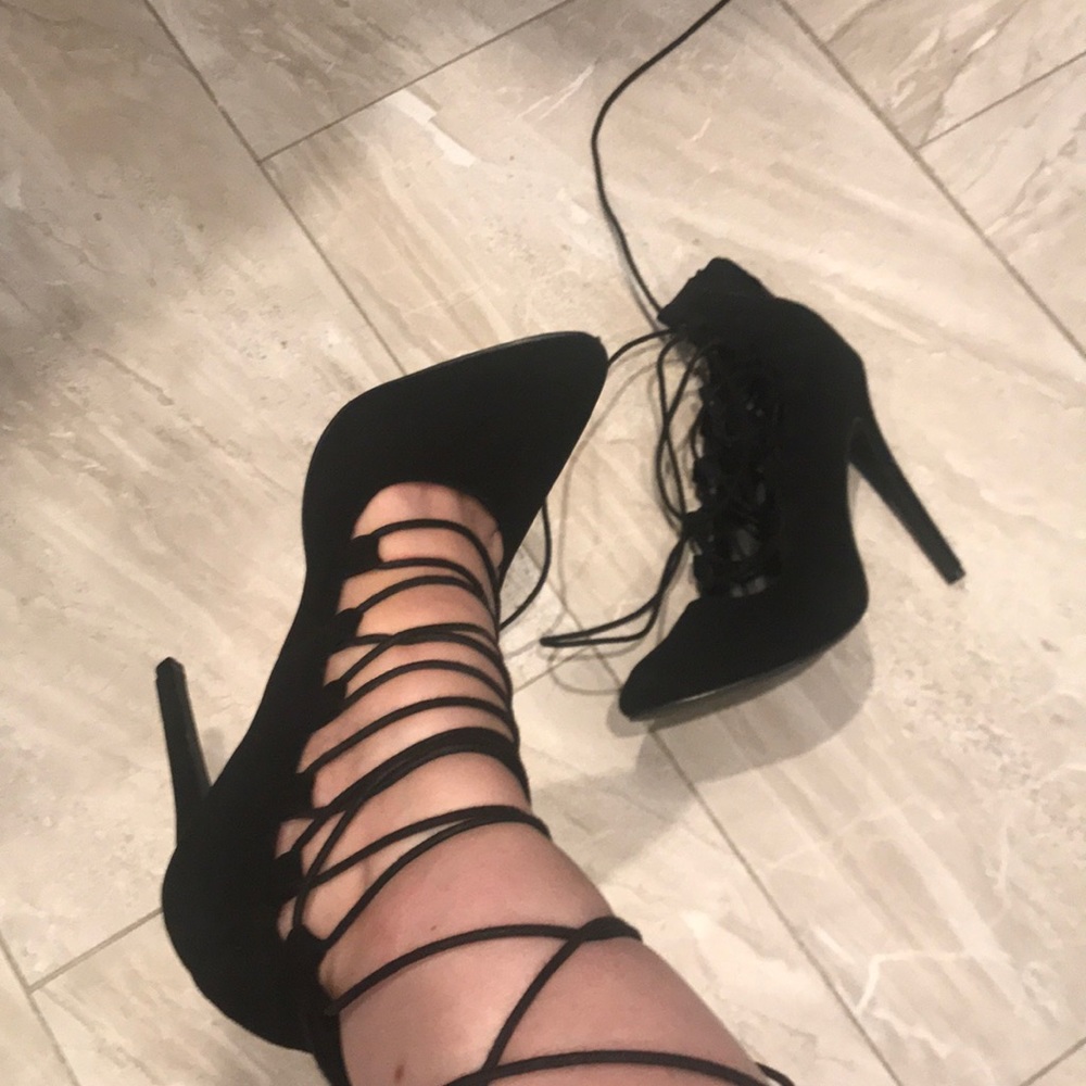 Charlotte Russe Black piper Heel